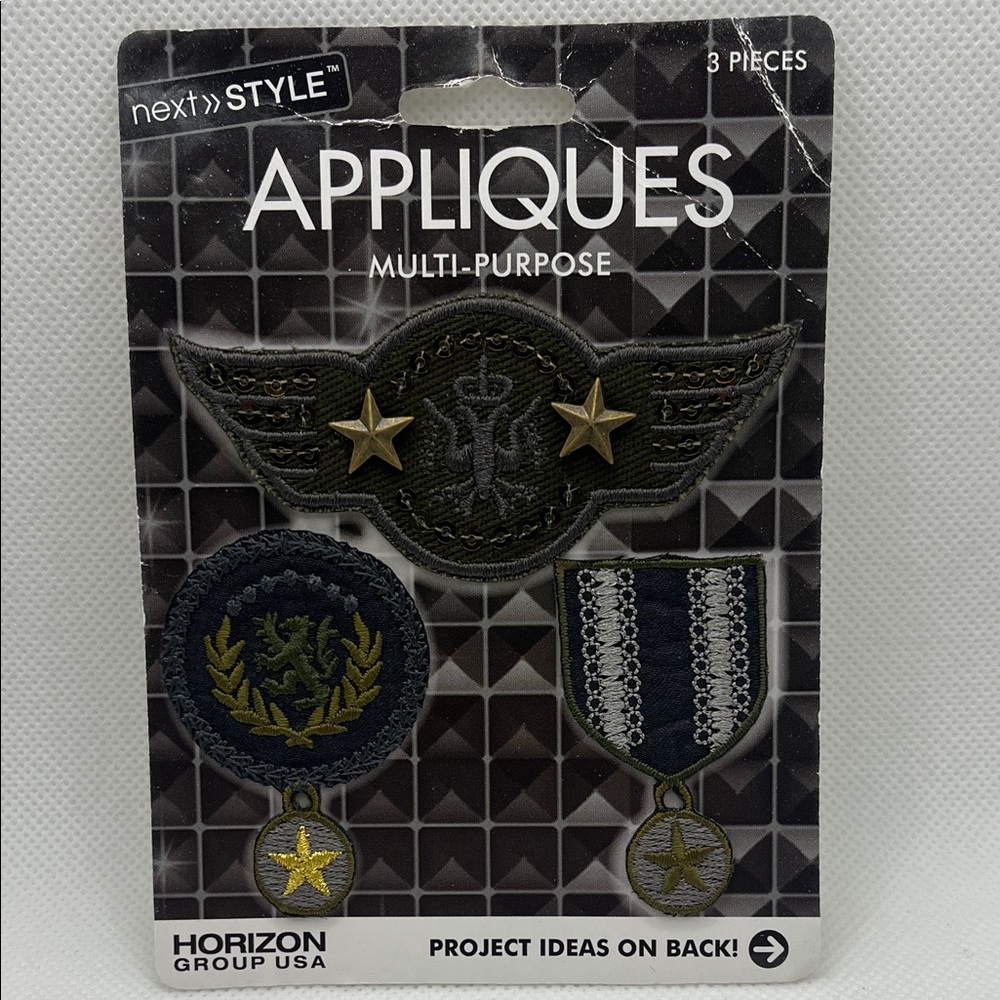 Military Style Appliques - Black and Gold - Picture 2 of 3